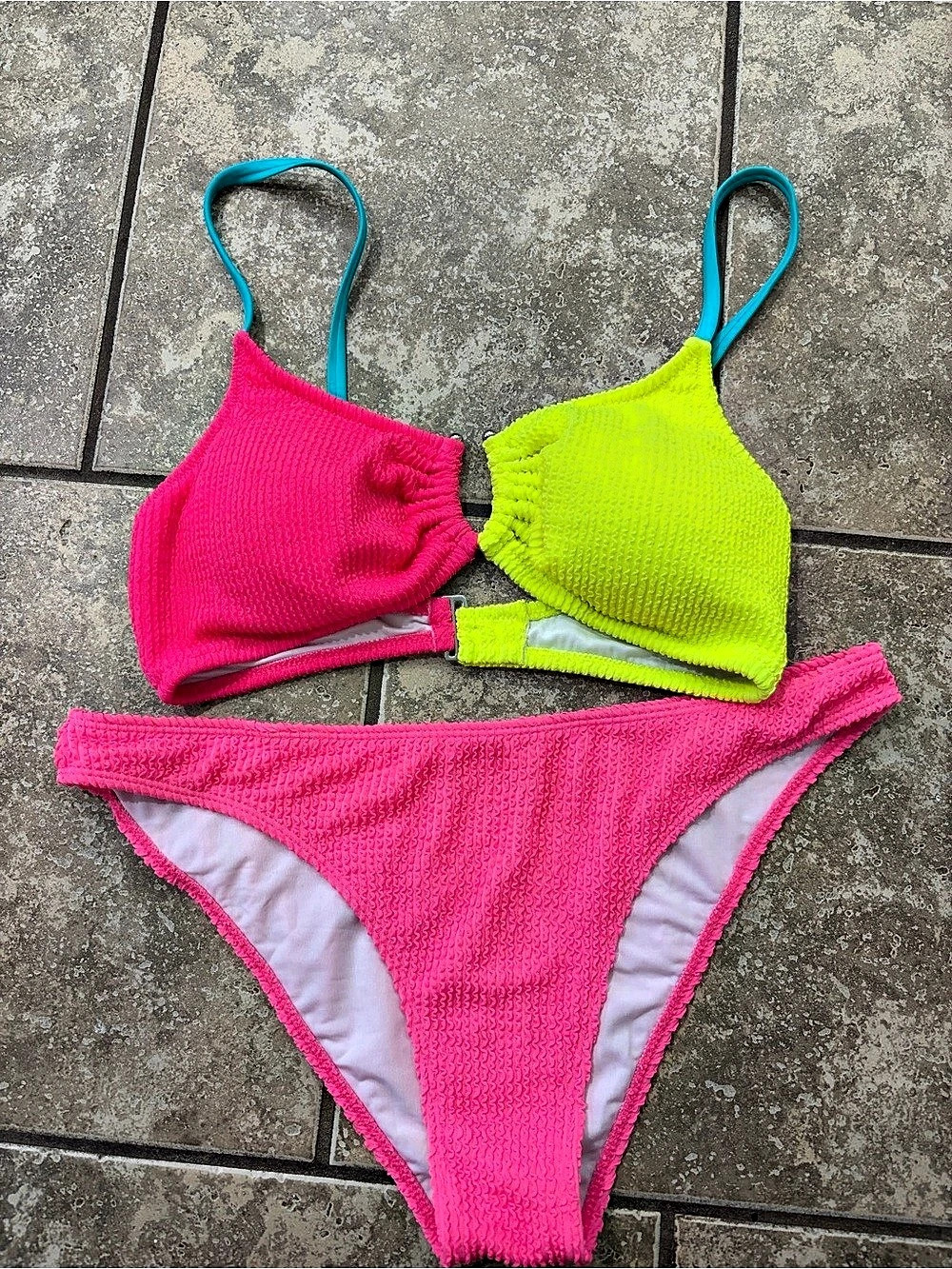 Pink & yellow Bikini Set Like New